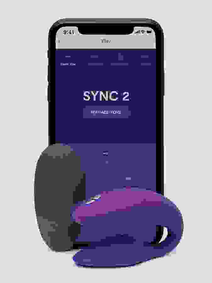 We-Vibe Sync 2 Purple Remote Control and App Rechargeable Couple's Vibrator, Purple, hi-res